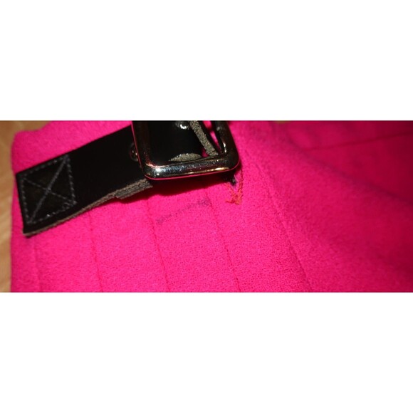 Pink Scottish Kilt Women's Size 12 Wool Mini Leather Buckles Crepe Punk Pleats - Picture 12 of 12